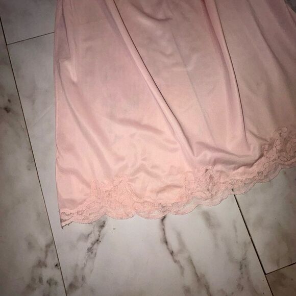 Pink Satin Slip Skirt Size Large Y2K Coquette Barbiecore Aesthetic - Picture 7 of 10